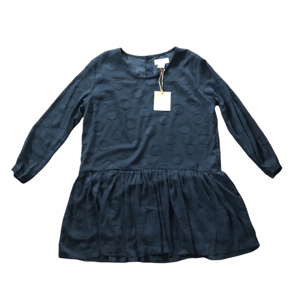 Lost in Lunar Black Polka Dot Embroidered Sheath Dress Sz L - Picture 1 of 4